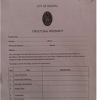  Structural idemnity form